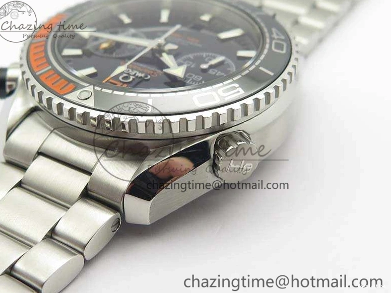 0120 FastDry Planet Ocean Master Chrono SS OM 1:1 Best Edition Black Dial On SS Bracelet A9900 V 8112